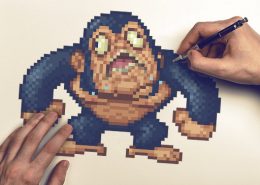 old school pixelart in bananamania