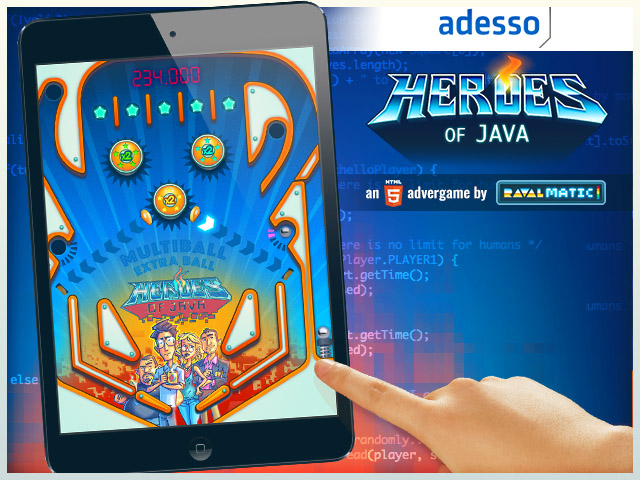 adesso html5 advergame heroes of java