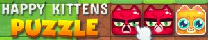 happy kittens puzzle banner